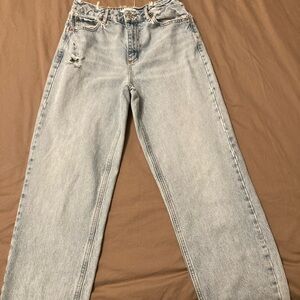 Dynamite Light Wash Boyfriend Jeans with Slight Rips